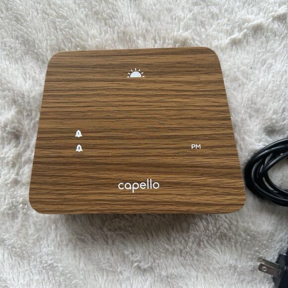 Capello Digital Modern Mantle Clock Lark Wood Laminate Finish Dual Alarm Clock - Picture 1 of 5